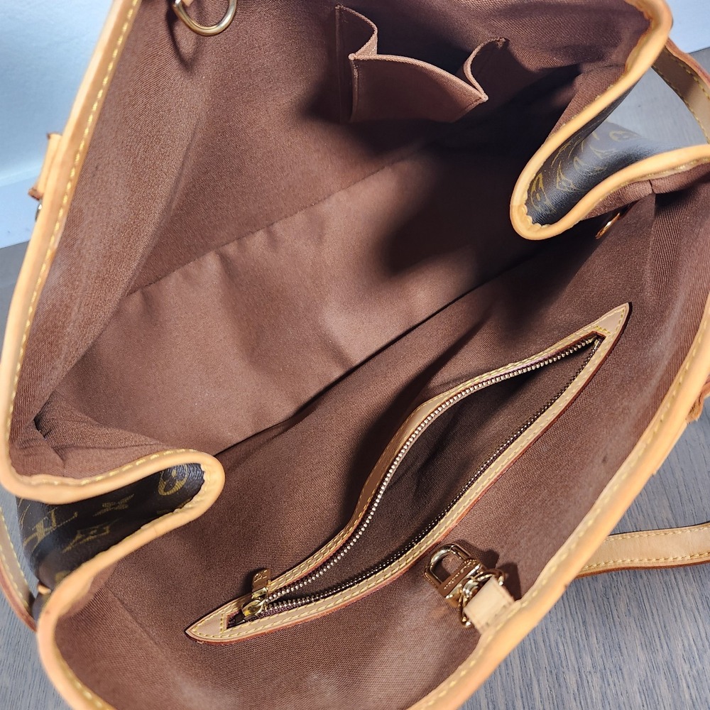 COA Louis Vuitton Monogram Batignolles Horizontal Bucket Tote Bag Brown Purse - Picture 4 of 16